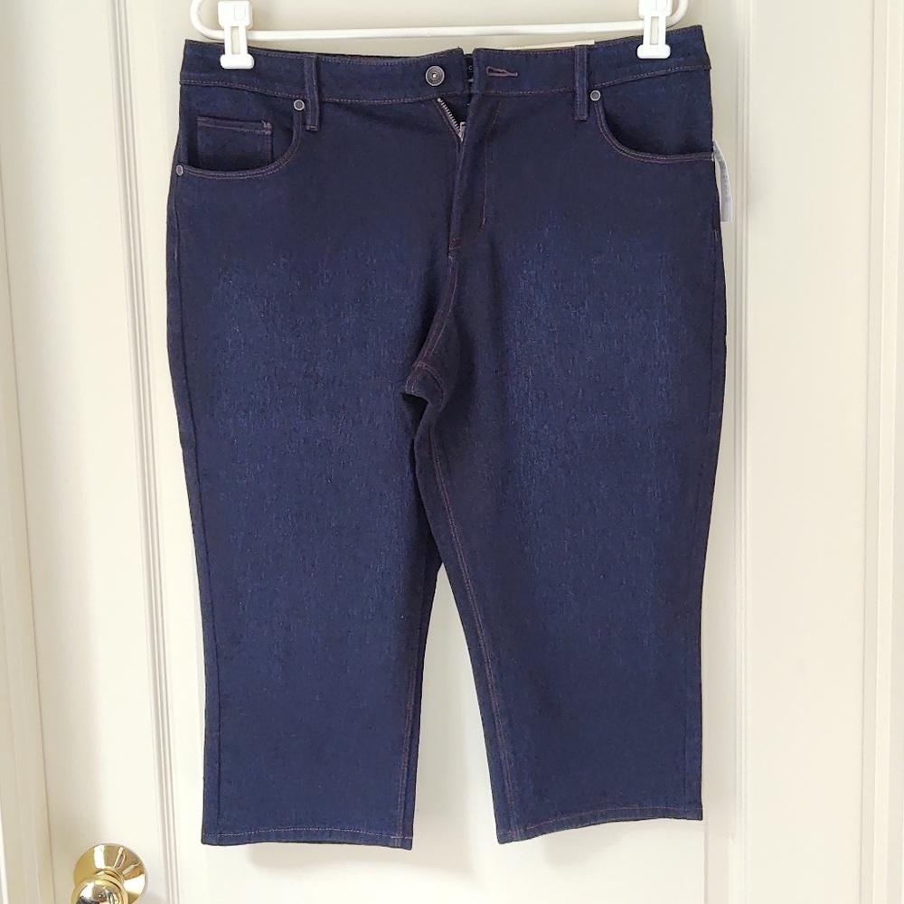 Coldwater Creek Cropped Denim 16 Petite NWT